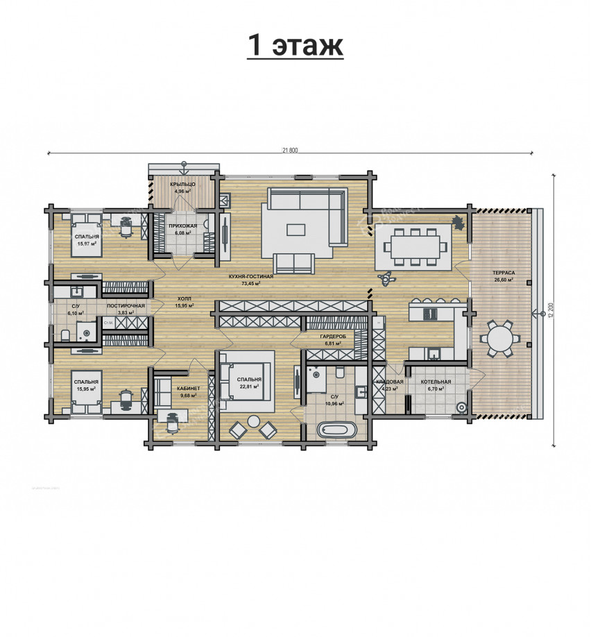 Дом из клееного бруса VZ-498